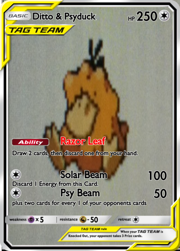ditto psyduck tag team poke card 3