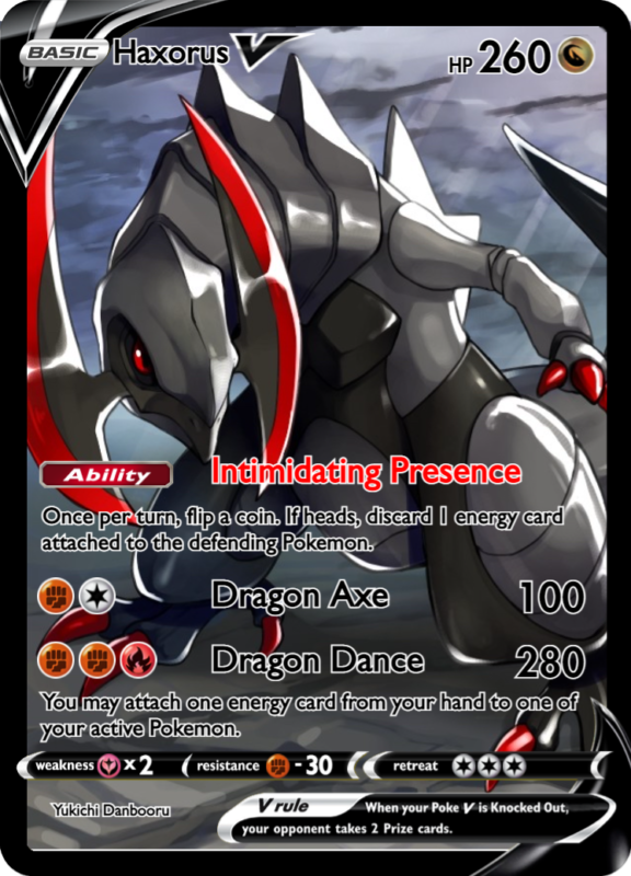 haxorus v poke card