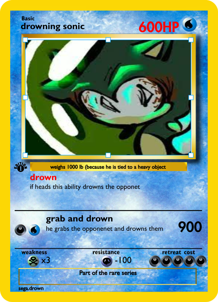 drowning sonic - PokeCardMaker