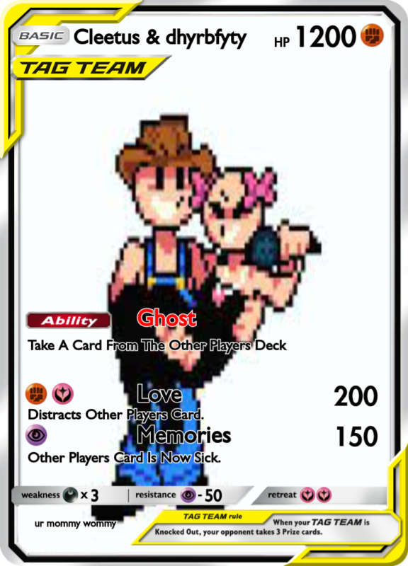 cleetus dhyrbfyty tag team poke card