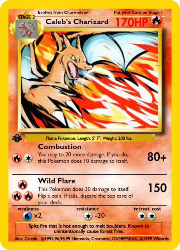 calebs charizard poke card