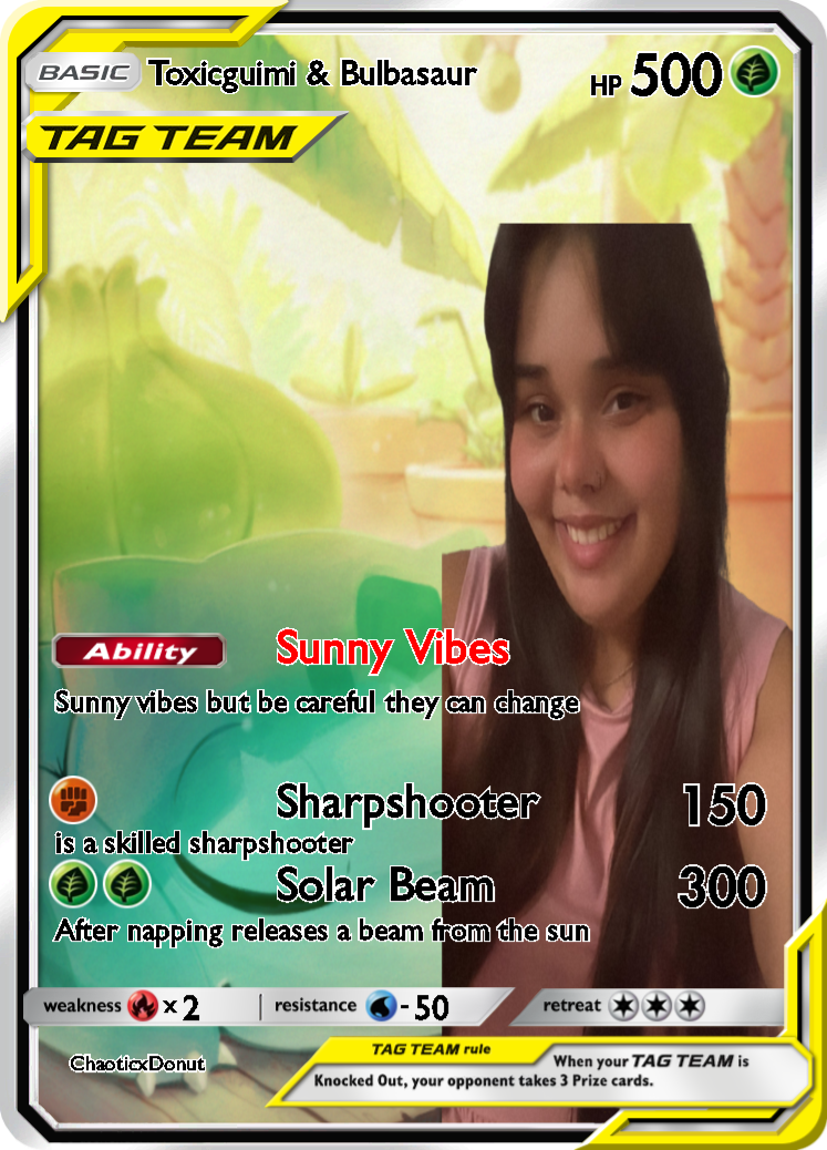 Toxicguimi & Bulbasaur - PokeCardMaker