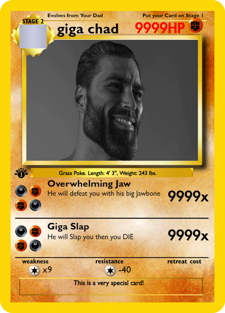 giga chad - PokeCardMaker